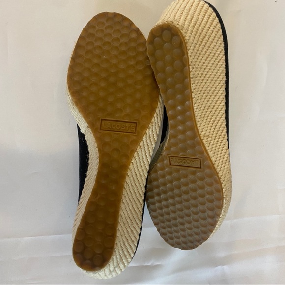 Lacoste Calvante Peep Toe Wedge Espadrille - Picture 8 of 9
